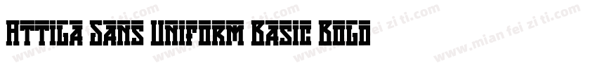 Attila Sans Uniform Basic Bold字体转换